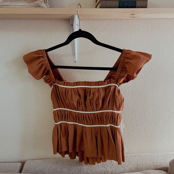 Rust vintage Free People Top NWT - Picture 2 of 6